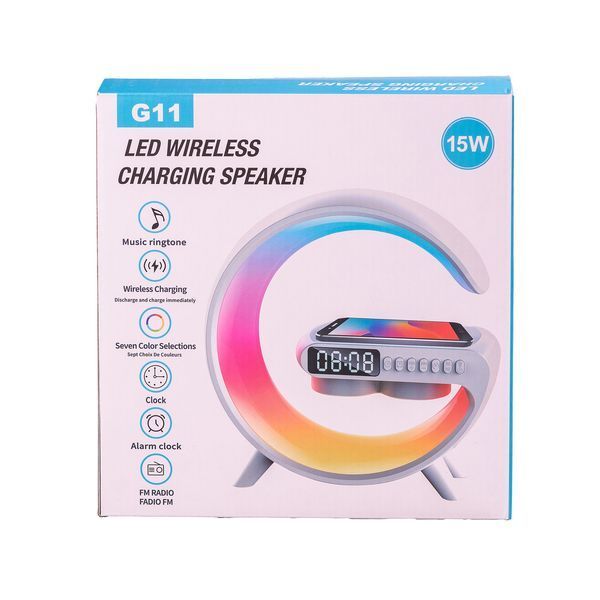 Портативная колонка с зарядкой для телефона и RGB-подсветкой 15 Вт белая UR126 UR126 фото