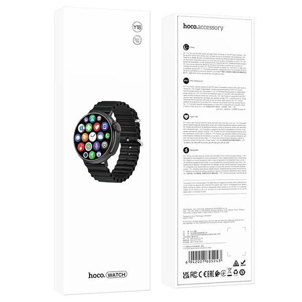 Смарт-годинник Hoco Smart Watch Y18 Smart sports watch (call version) 00000066170_2 фото