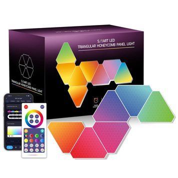 Настінний світильник Smart Triangular Quantum Light SAL-012B Bluetooth USB interface with app 6pcs 00000069973_1 фото