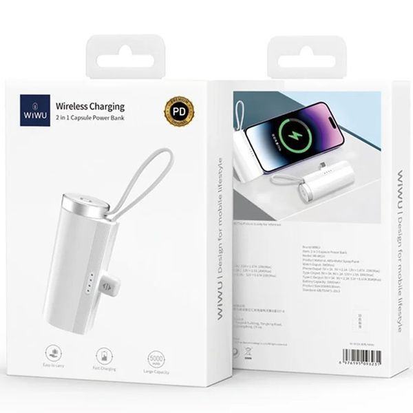 Портативное ЗУ Power Bank WIWU W026 2 in 1 Type-C с БЗУ For Apple Watch 15W 5000 mAh 00000071980_1 фото