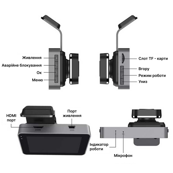 Видеорегистратор для авто Light Dual Lens Vihicle BlackBOX DVR с камерой заднего вида Y11ANDB Y11ANDB фото