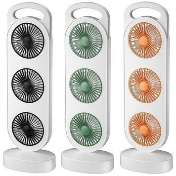 Настільний вентилятор Three Head Fan 1200 mAh 00000078673_4 фото