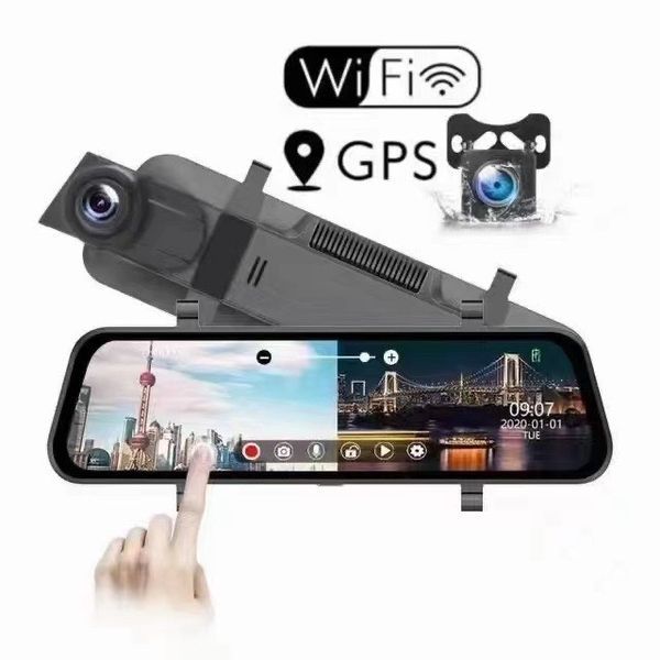 Відеореєстратор дзеркало з камерою заднього виду Touch Screen Super FULL HD парктронік Vechicle Blackbox DVR VBDVRB VBDVRB фото